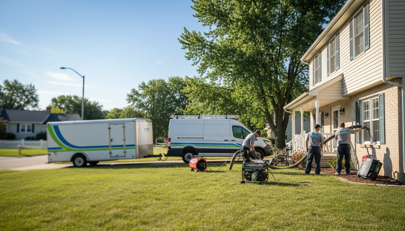 Flooded Basement Restoration And Cleanup With Repair in Putnamville, IN near me